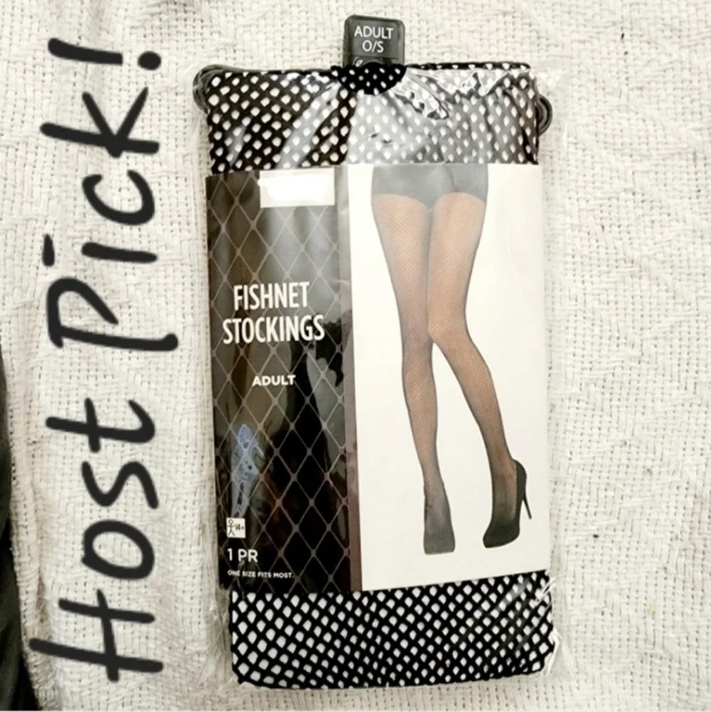 Amscan Black Fishnet Stocking Adult One Size Halloween Costume Cosplay Sexy New